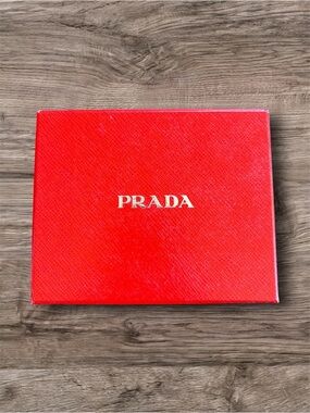 PRADA Authentic Red Saffiano Luxury Presentation Gift Storage Box Set